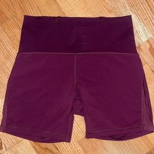 Lululemon Maroon/Deep Maroon Workout Short